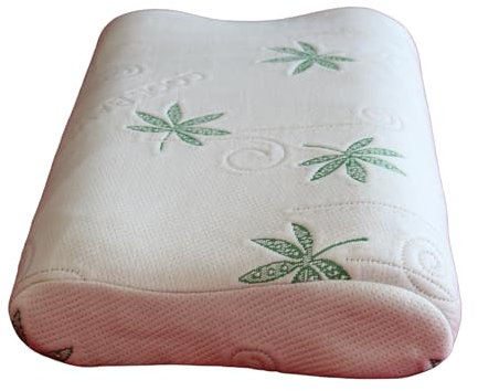 Parade Home® CoolBamboo Visco Memory Foam Kissen, Bambuskissen mit Memory-Schaum, Hotelqualität, Seitenschläferkissen, ergonomisches Kissen, 60 x 40 cm (Beige und Grün, 60 x 40 cm)