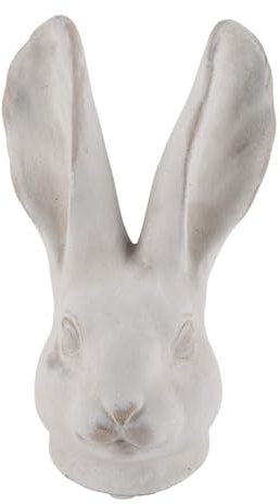 Kunstgewerbe Gehlmann GmbH & Co.KG Hasenbüste Weiß Zement Ostern Deko Garten 19cm Hoch