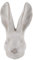Kunstgewerbe Gehlmann GmbH & Co.KG Hasenbüste Weiß Zement Ostern Deko Garten 19cm Hoch
