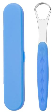 Tongue Scraper Cleaner for Adults and Kids, Tongue Scraper for Adults, Tongue Cleaner - Made of Stainless Steel - Helps Remove Bad Breath - Includes Travel case - Perfect for self Care