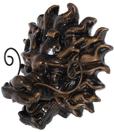 MOBUTOFU Fontaine Murale Extérieure Décorative Tête De Dragon Accessoire De Jardin Élégant pour Villas Et Espaces Extérieurs Finition Antique