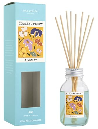 Wax Lyrical Coastal Poppy & Violet Reed Diffuser 100ml.,