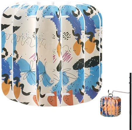 Jigsaw Puzzle Lampshade, Ceiling Pendant Light Cover, Decorative Fixture Shade, Waterproof Design, Easy Assembly Replacement Part for Balconies, Camping, Picnics, Outdoor Decor