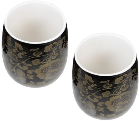 Healifty 2 piezas Taza de Cerámica Japonesa Juego de para y Café Diseño Elegante y Compacto