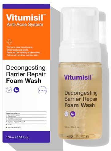 Dermz Vitumisil Sensitive Face Foam Wash – Gentle Anti‑Acne, Seboregulating Foam Cleanser for Sensitive & Combination Skin – 100 ml