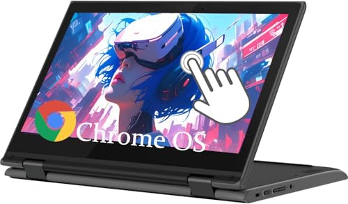 Lenovo Chromebook 300e 2-in-1 Touchscreen Laptop Business, 11.6 Screen Display, Intel Celeron N4020, 4GB RAM, 32GB SSD, Thin&Light, Webcam, Chrome OS (Reconditionné)