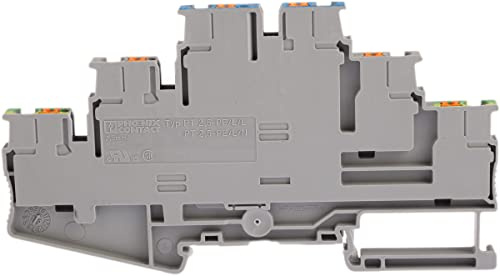 Phoenix Contact PT 2,5-PE/L/N 3210538 Dreistock-Schutzleiterklemme Polzahl (num): 6 0.14 mm² 2.5 mm² Grau 1 St.