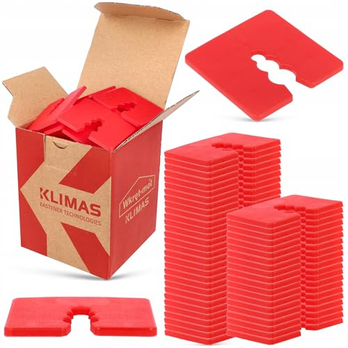 KLIMAS 50 x Abstandshalter 3mm f. Sockelschiene Ausgleichstück Distanzstück Sockelschienen