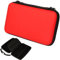 TECHGEAR 2DS XL Case Tasche für New Nintendo 2DS XL, mit Aufbewahrung, Gehäusedeckel, Hartschale, Hartschützender Reise- & Aufbewahrungskoffer für 2DS XL Konsole & Zubehör - Rot