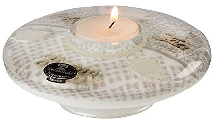 GILDE Teelichtleuchter UFO Medium Grey Ornaments Bella Vita 72076