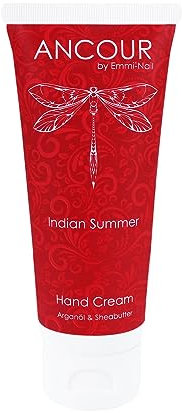 ANCOUR by Emmi Nail Handcreme Indian Summer, natürliche Wellness-Handpflege, mit Sheabutter, Calendula-Extrakten, Argan- und Traubenkernöl, zur Pflege von strapazierten Händen und Nägeln
