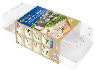 Kiepenkerl BIO MicroGreen Duo-Garden, Anzuchtset 618602 - Anzuchtset für frische Keimsprossen & Microgreens, inkl. 2 Bio-Samenpads & Bio-Saatgut, Indoor-Gewächshaus