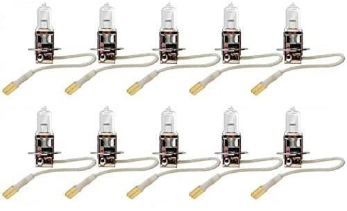 24 Volt - 10 Stück - H3 - PK22s - 70W - 24V - CLEAR Nfz LKW Beleuchtung - Glühlampe, Glühbirne, Halogen Lampen. mit E-Prüfzeichen [STVZO zugelassen] - Hallenwerk