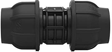 Gebo Plast Kupplung 20 25 32 40 50 63 PE Klemmfitting Verbinder Klemmverbinder (40 x 40 mm)