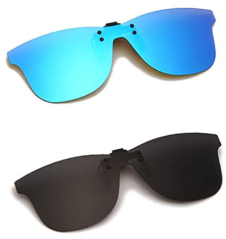 Long Keeper Polarisierte Sonnenbrille Clip für Brillenträger, Polarisiert Sonnenbrille Zum Aufstecken für Damen Herren, Sonnenbrillen Aufsatz Brille