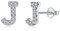 Buchstabe Ohrringe Silber 925, Initiale J Kleine Ohrringe für Mädchen Damen Geburtstag