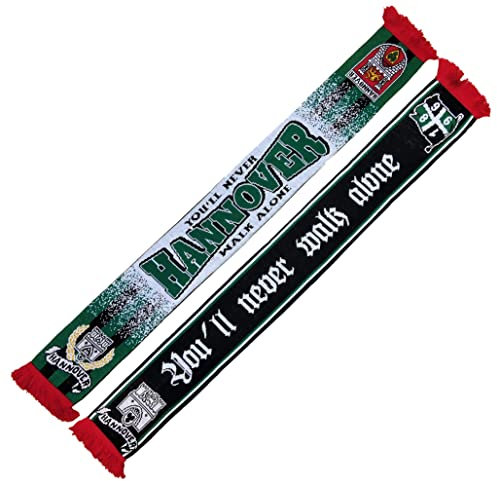 Generisch Hannover Fussballschal, Fanschal (Strickschal) YOU´LL NEVER WALK ALONE, Blau, Weiß