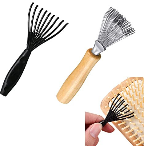Outil De Nettoyage De Peigne,Nettoyant Peigne,Brosse Nettoyante Peigne,Peigne Brosse De Nettoyage,Cheveux Brosse De Nettoyage De Peigne,Outil Nettoyage Peigne,Brosse à Cheveux Nettoyant,2 Pièces