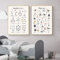Sarah Duke 2er Kinderposter Set, Kinder Lernposter, Cartoon Alphabet Zahlen Leinwandbilder, Ohne Rahmen Kinderzimmer Deko Wandbilder (50 x 70 cm)
