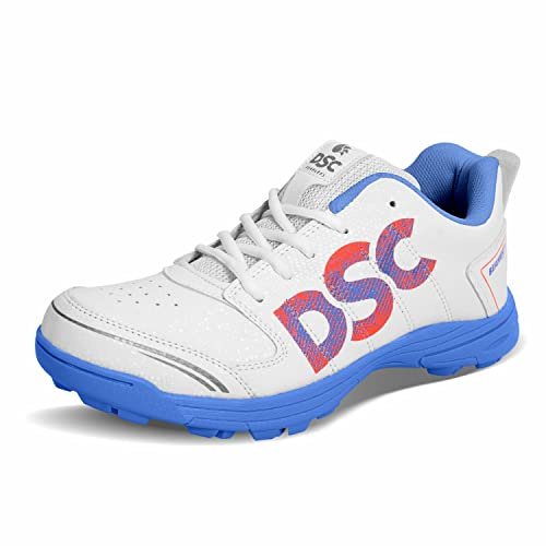 DSC Beamer X Cricket Shoes | Color: Pastel Blue | Size: 7UK/8US/41EU | for Mens & Boys | Material: Polyvinyl Chloride | Lightweight & Highly Durable | Long Lasting Performance