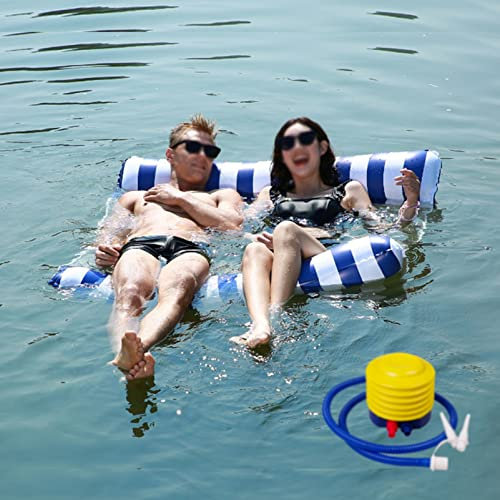 KUMADAI Wasserhängematte Aufblasbarer Hängematte Luftmatratze mit Netz Pool-Hängematte 4-in-1-Lounge Sessel Pool Stuhl Tragbarer Schwimmende Aufblasbare Pool Float Lounger