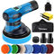 Lucidatrice a batteria, lucidatrice per auto, 12 V, lucidatrice eccentrica, 8 mm, con batteria da 2 x 2,0 Ah (cordless polisher, cordless polisher)