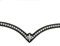 Leone Equipment Stirnriemen Pferd Glitzer in Geschenkbox (Pony, Silber Steine/Braunes Leder)