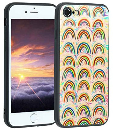MISTK Compatible with iPhone 7 Phone Case, Rainbow-303 Case Silicone Protective for Teen Girl Boy Case for iPhone 7
