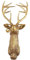 Hirsch Hirsch Kopf Wandskulptur Künstlicher Hirschkopf Geweih Wanddekoration Hirsch Kopf Wandhalterung Geometrischer Hirsch mit Brille und Rohr Wandbehang Dekor (1)