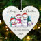EDSG Personalised Christmas Tree Decorations Christmas Baubles Ornaments Custom Xmas Tree Bauble for Family 2023 Christmas Decorations White Acrylic Xmas Tree Decor(Heart, Family of 4)