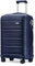 KONO 61 cm Leichter mittelgroßer Hartschalenkoffer 66L Reise-Handgepäck mit TSA-Schloss und 4 Spinner-Rädern (Marineblau), Navy, M(Medium 24Inch), Mittelgroßer Hartschalenkoffer