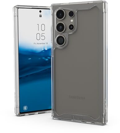 URBAN ARMOR GEAR UAG Schutzhülle für Samsung Galaxy S24 Ultra, 17,3 cm (6,8 Zoll), Plyo Ice, robust, militärisch, sturzsicher, stoßfest, rutschfest, transparent