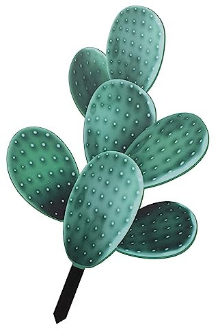 Supvox Kaktus-Karte Statuen Im Freien Rasenornament Kaktus-rasenpflock Dekorativer Garten Draussen Metall-Kaktus-gartenkunst Blumengartenstecker Kaktus-rasenschmuck Acryl Requisiten Groß