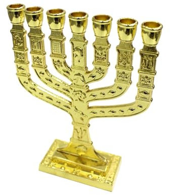Kerzenständer mit 7 Zweigen, Tischdekoration, Tischdekoration, Menora, jüdischer Jerusalem-Tempelständer