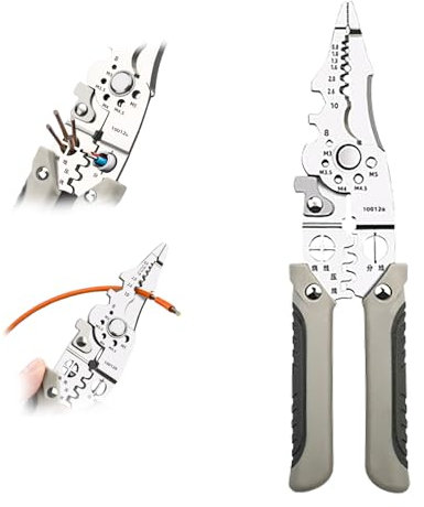 2024 New Arrival Multifunctional Wire Stripper Crimper Cable Cutter Pliers, Multipurpose Wire Stripper, Professional Electrical Wire Stripping Tool for Crimping Tool (1Pcs)
