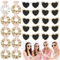 20 Stück JGA Brille Team Braut Haargummi,Bride Partybrille Herz Sonnenbrille,10 Herzförmige Brille + 10 Bride Haargummi,JGA Partybrillen und JGA Deko Accessoires für Junggesellinnenabschied (Beige)