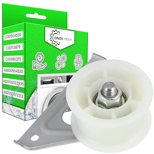 Polea Tensor de Correa Secadora con Código Original C00504520 para Indesit para Ariston para Hotpoint 488000504520 para Bauknecht para Whirlpool - Garantía de 5 Años - ONIX TECH