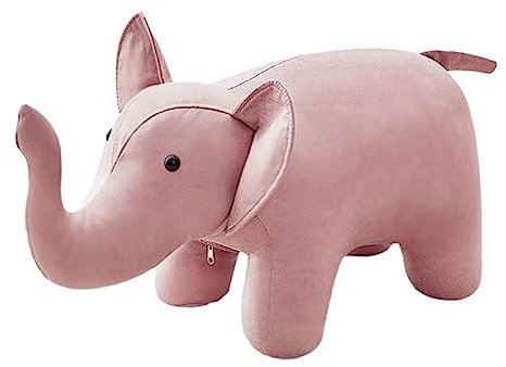 NeaxgeandX Taburete otomano para sofá, con diseño de dibujos animados, para dormitorio, entrada, sala de estar, elefante rosa