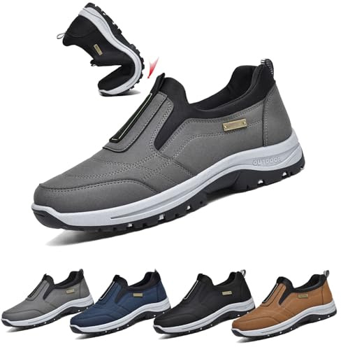 Chaussures OrthopéDiques Homme,Sneakers sans Lacets,Chaussures De RandonnéE Confortables,Chaussures Ortho Confort Homme,RéSistant à l'usure AntidéRapant