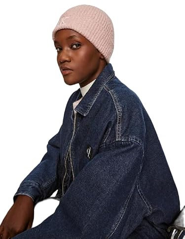 Calvin Klein Thick Embroidery Beanie Headwear Mütze Grey, Grey, Einheitsgr��e