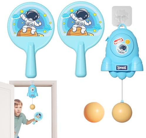 Indoor Table Tennis Trainer Set, Table Tennis Trainer for Kids, Table Tennis Training Paddle, Table Tennis Trainer Equipment, Pong Trainer Set, Table Tennis Trainer for Beginners, ABS/ 400g