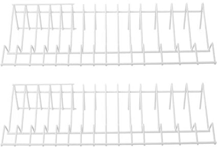 sourcing map 2pcs Plier Organizer Rack 15-Slot Plier Rack Cutters Organizer Steel Coating for Regular Spring Wide Handle Pliers Hex Cross Screw Driver RC Tools Kit Organizers, White