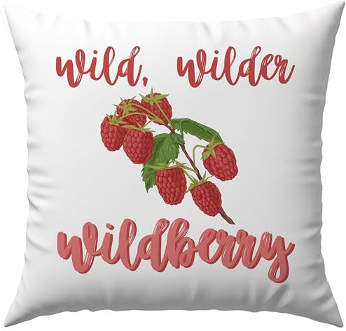 Wild Wilder Wildberry Beeren Cocktail Sommer Drink Mädelsabend Himbeeren Wein Aperetif Lieblingsgetränk Alkohol Deko Kissen Geschenk