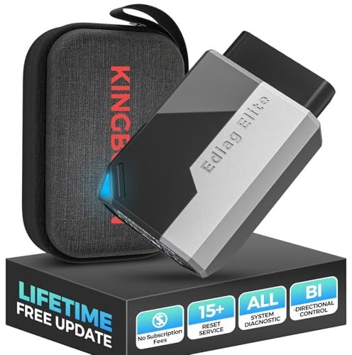 KINGBOLEN Ediag Elite OBD2 Scanner Bluetooth, Bidirectional Control Scanner All System Diagnostic Tool for iOS & Android, 15+ Hot Reset, CANFD Protocol, FCA AutoAuth, No Subscriptions Lifetime Update
