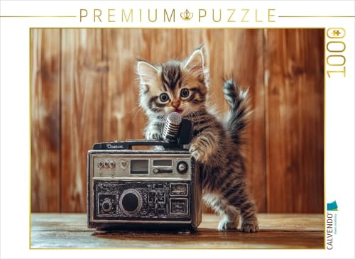CALVENDO Puzzle Katzen-Karaoke | 1000 Teile Lege-Größe 64 x 48 cm Foto-Puzzle für glückliche Stunden