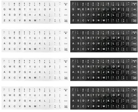 CHROMACRAFT 8 Autocollants pour Clavier, Autocollants De Protection pour Clavier, Accessoires pour Clavier, Remplacement D'Autocollant pour Clavier