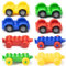 Mirthben 8 Stück Multifahrzeug Bausteine Set, kompatibel mit DUPLO, Bausteine Set Spielzeug Starterset für Kinder ab 3 Jahren, Zahlenzug & Spielzeugzug