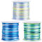 SUNNYCLUE 3 rouleau de 3 couleurs 150 mètres/137 m 1mm de Cordon en Nylon pour Bijoux Perles Bleu Vert Jaune Satin Queue de Rat Macramé Corde à Tricoter pour la Fabrication de Bracelets D'Amitié Brico