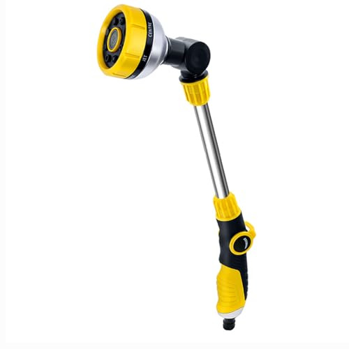 HLJMRD Pistolet d'arrosage à longue portée de 48 cm, lance d'arrosage pour tuyau d'arrosage avec connexion rapide, 8 modes réglables pour l'irrigation de la pelouse, la douche des animaux domestiques
