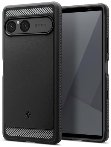 Spigen Rugged Armor Hülle Kompatibel mit Sony Xperia 10 VII -Matte Black
